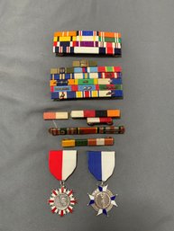 LOT OF US RIBBON BARS & MEDALS