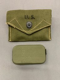 WWII U.S. M1942 BANDAGE POUCH W/ CARLISLE BANDAGE #2