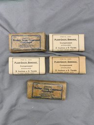 WW2-ERA COMPRESSED GAUZE BANDAGES