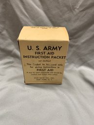 U.S. ARMY FIRST AID INSTRUCTION PACKET