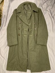 U.S. MARINE CORPS ENLISTED SERVICE GREEN GREATCOAT, WW2 ERA