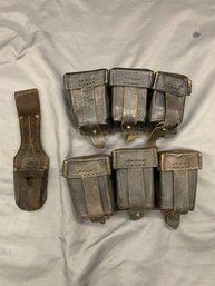 MAUSER AMMO POUCHES AND BAYONET FROG