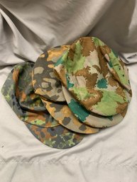 TRIO OF EUROPEAN CAMO FIELD CAPS