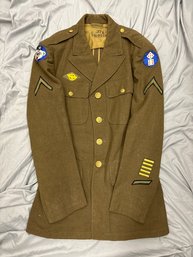 WW2 U.S. ARMY ALASKA DEFENSE COMMAND 4-POCKET CLASS A JACKET