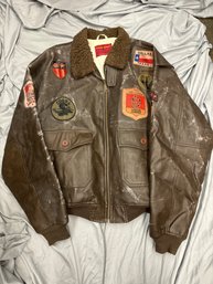 JUNEAU SPORTSWEAR LEATHER FLIGHT JACKET