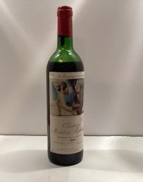 Chateau Mouton Rothschild Wine Bottle 1973 Vintage