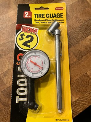 Vintage Tire Gauge---Old School For The Collector Of All Things Automotive!  Unopened Package.