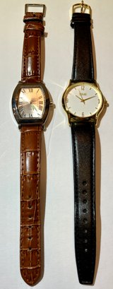 Two Men's Simple Watches---Not Checked But At Least Need Batteries