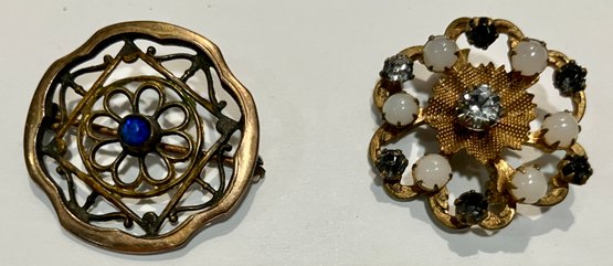 Two Antique/Vintage Brooches --Approx. 1 Inch