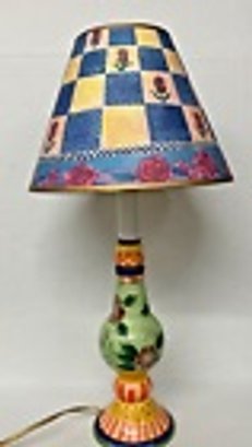 Colorful Lamp In Mackenzie Childs Style---18 Inches Tall---works Well