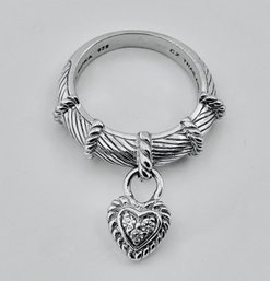 Charming Heart Ring---Size 8----Excellent Condition