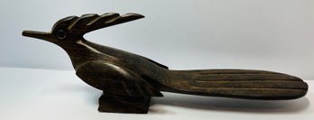 HAND-CARVED WOODEN ROADRUNNER---EXCELLENT CONDITION---9 INCHES LONG X 3 INCHES TALL