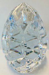 What An Incredible Piece Of Crystal-Glass Artwork!!  A Large Paperweight (4' X 2.5') That Is Clear And Bright
