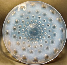 VERY HARD-TO-FIND LALIQUE 'ASTERS'  OPALESCENT PLATTER--LARGE AND BEAUTIFUL! Excellent Condition--10.75 Inches