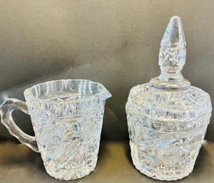Yet Another Sparkly Vintage Creamer And Sugar Bowl--Excellent Condition. Please See Photos For Detail.