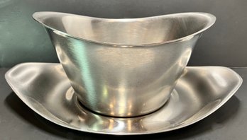Vintage High Quality German CROMARGAN Gravy Boat (?)--6.5' X  3' High --Very Good Condition--A Few Scratches