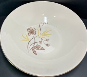 True Mid-Century Modern Quality And Look--Homer Laughlin China Bowl-Excellent Condition--9' Diam. X 2.5' Deep