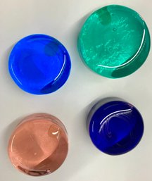 Artistic Swedish Glass Rounds In Rich Colors