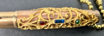 Vintage Small Ornate Pen For Purse--2.75 Inches Long