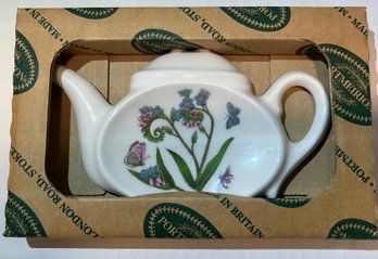 New English Tea Bag Holder-- PORTMEIRION CHINA---STILL IN BOX---6' Across