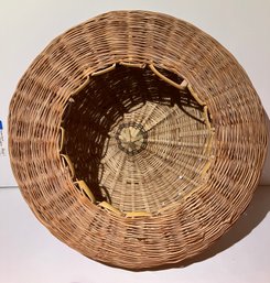 Hand-made Woven Straw/needle Basket--unknown Material And Unknown Age--8' X 4'