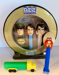 Elvis Unopened Collectible Pez Dispensers And 2 Vintage Pez Dispensers