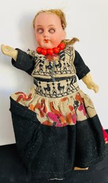 Antique German Doll-Nicely Clothed And Marked On Neck With 'Germany' And Numbers (Bad Hair Day)--7 Inches Tall