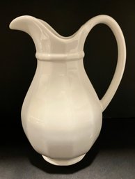 RARE 1970's Pfaltzgraff Heritage White French Style Pitcher --Beautiful In Its Simplicity!  10' Tall