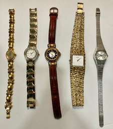 Five Women's Costume Watches--beverly Hills Polo Club Hamilton Pulsar