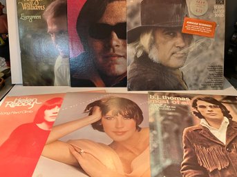 SIMILAR GENRE--Vinyl Albums--- Helen Reddy- BJ Thomas -Roger Williams- Feliciano- Charley Rich