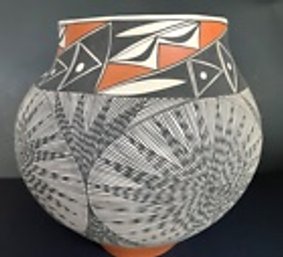 VERY LARGE Acoma Pottery ---10.5 Tall---Excellent Condition---Signed 'SOL'