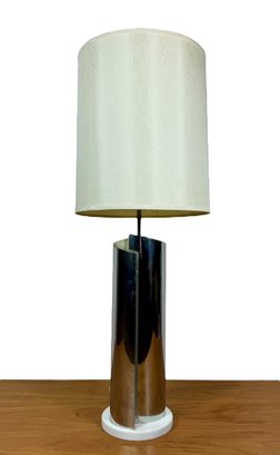 1960s Chrome Twist Table Lamp - Mutual Sunset Co.