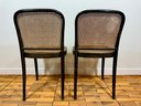 A Pair Of Early Bentwood Caned Chairs