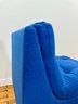 1970 Royal Blue Chrome Slipper Chair (A)
