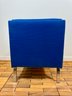 1970 Royal Blue Chrome Slipper Chair (A)