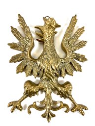 Heavy Solid Brass Eagle Plaque