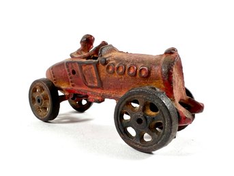 Art Deco Cast Iron Race Car