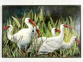 1987 Allison Watson Original Oil On Board 'ibis II'