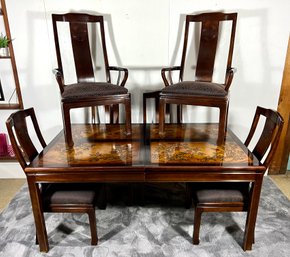 Mid-Century Dining Table & 6 Chairs  2 Leaves