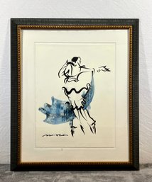 Original Misha Lenn Framed Watercolor