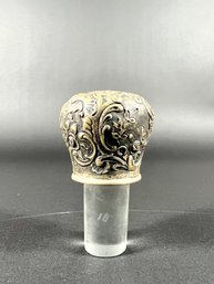 19th C. Unmarked Silver Bottle Stopper