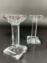 A Pair Of Villeroy & Boch Crystal Candlesticks