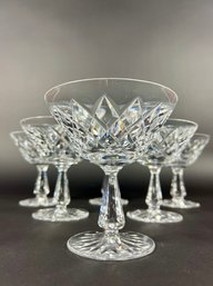 (6) Waterford Crystal Champagne Saucers