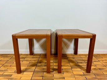 A Pair Of Danish Teak Side Tables