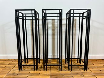 (3) Heavy Iron Stands - Previously Used As Plant Holders