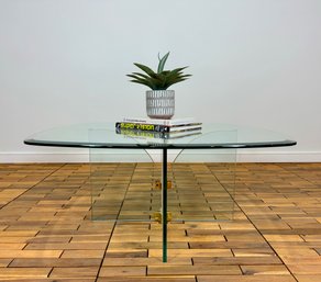 1970s Italian Glass Coffee Table