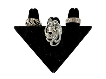 (3) Sterling Silver (.925) Rings