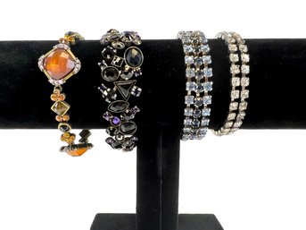 (4) Vintage Costume Jewelry Bracelets