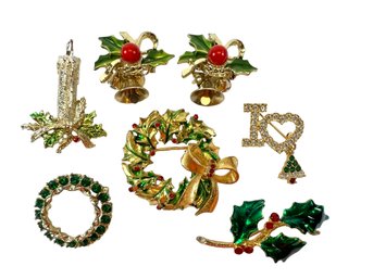 (7) Holiday Brooches/Pins