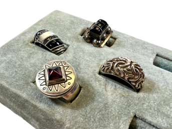 (4) Sterling Silver (.925) Rings